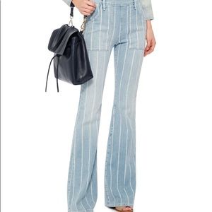 Frame Denim Flared Strip Jeans